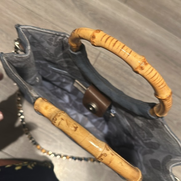 Fossil canvas tote bamboo round handles - Picture 12 of 15